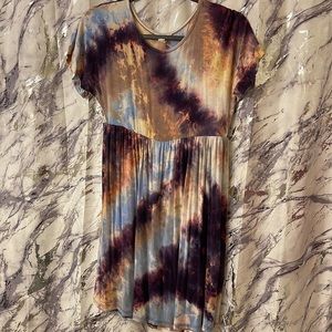 Summer multicolor tie die mini dress size s